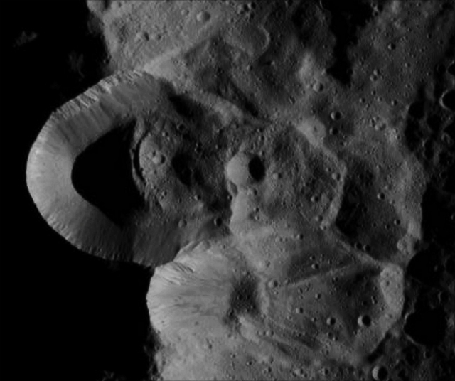 Highly Cratered Region on 1-Ceres (EDM)
