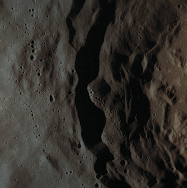 Terraced Mercurian Crater