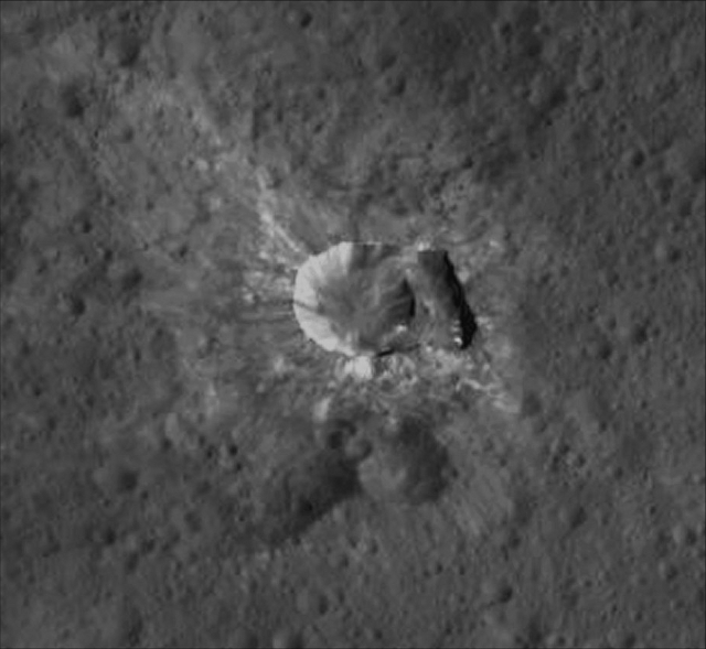 Unusually-looking Crater on 1-Ceres (EDM)
