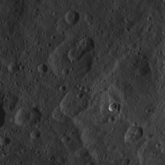 Another view of an unusually-looking Impact Crater located on 1-Ceres (CTX Frame)