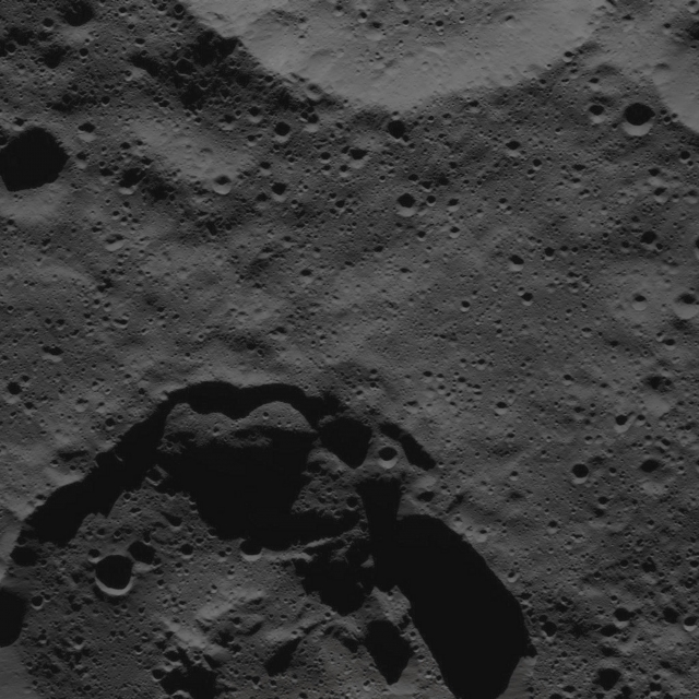 Unnamed Craters in the High Northern Latitudes of 1-Ceres (CTX Frame)
