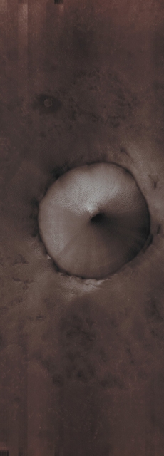 Perennial Water Ice within an Unnamed Northern Crater (CTX Frame)