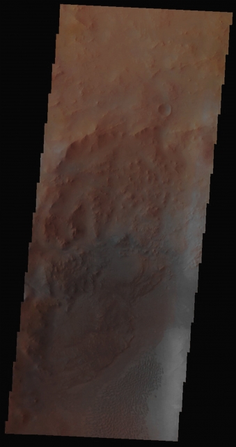 Features of the N/W Rim of Hargraves Crater