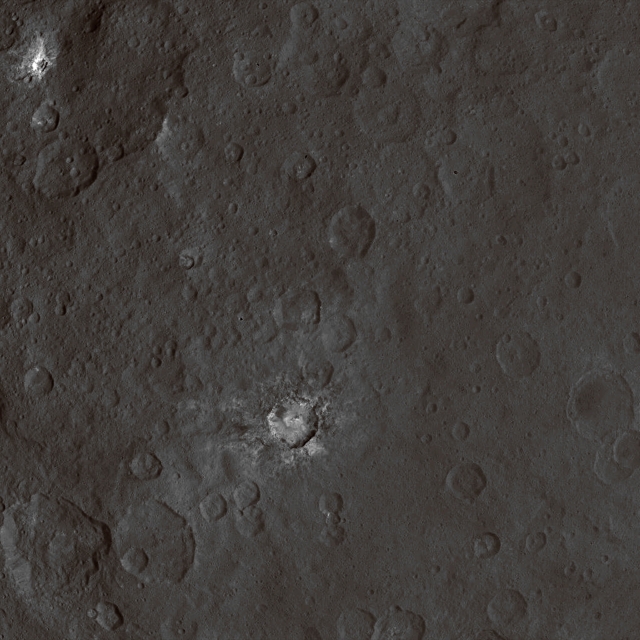 The 'White Splash' on 1-Ceres from atop (CTX Frame)